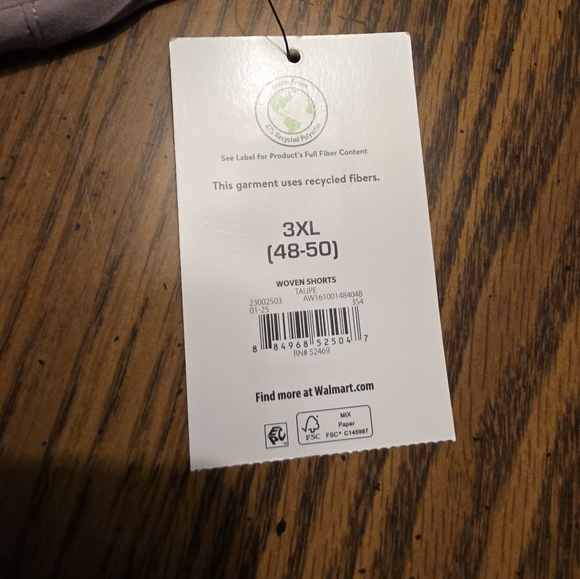 NWT Athletic Works Woven Shorts Men's Size 3XL In Taupe - Picture 12 of 12